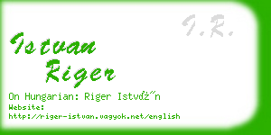 istvan riger business card